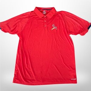 St. Louis Cardinals Golf Polo by Majestic: Coolbase: 2XL: MLB Apparel: Dri-Fit